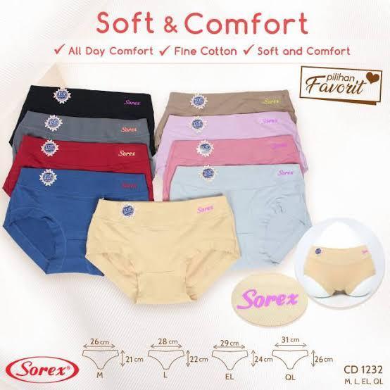 Celana Sorex 1232 / Celana Sorex Katun / Celana dalam sorex 1232
