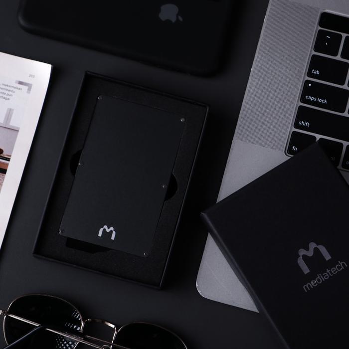 Mediatech RFID Alumunium Card Holder Blocking - Dompet Kartu RFID