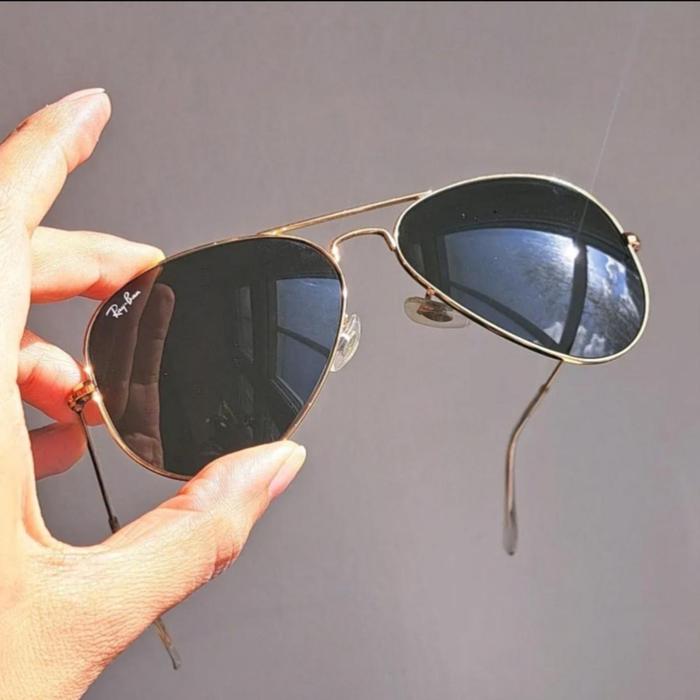 Kacamata RayBan Aviator Large Metal RB3025 58 Gold Black Secen Original