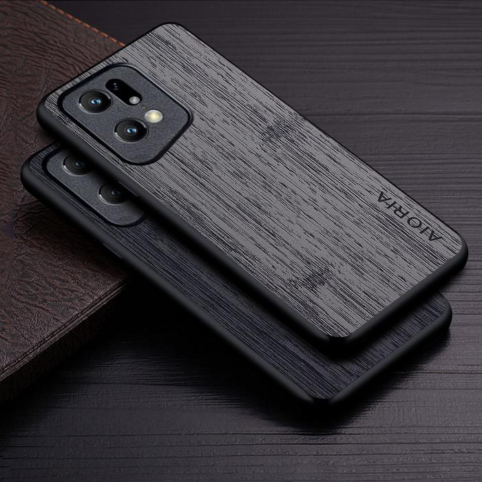 Case for Oppo Find X5 Pro Lite 5G funda bamboo wood pattern Leather
