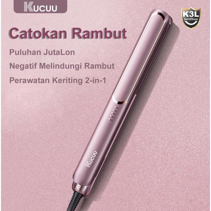 KUCUU Catokan Rambut catokan curly catok  2 in 1 Hair Straightener  Pemanasan Cepat Dalam 10 Detik