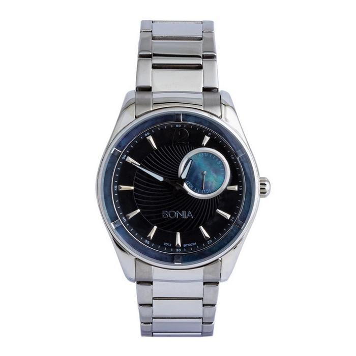 JAM TANGAN PRIA BONIA BPT203-3335M / BPT203M SILVER BLACK BLUE ORIGINAL
