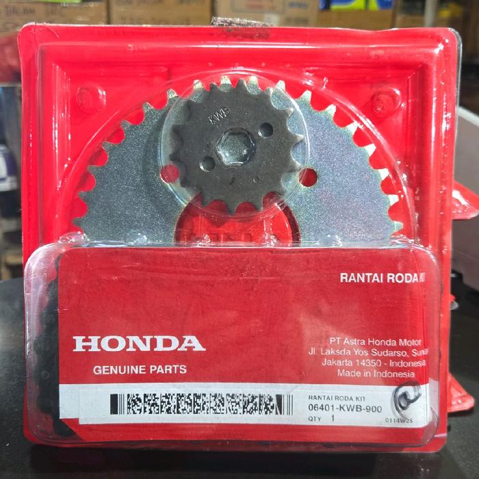 Honda GEAR SET ASLI HONDA BUAT MOTOR BLADE 06401-KWB-900 RANTAI RODA KIT GENUINE PARTS