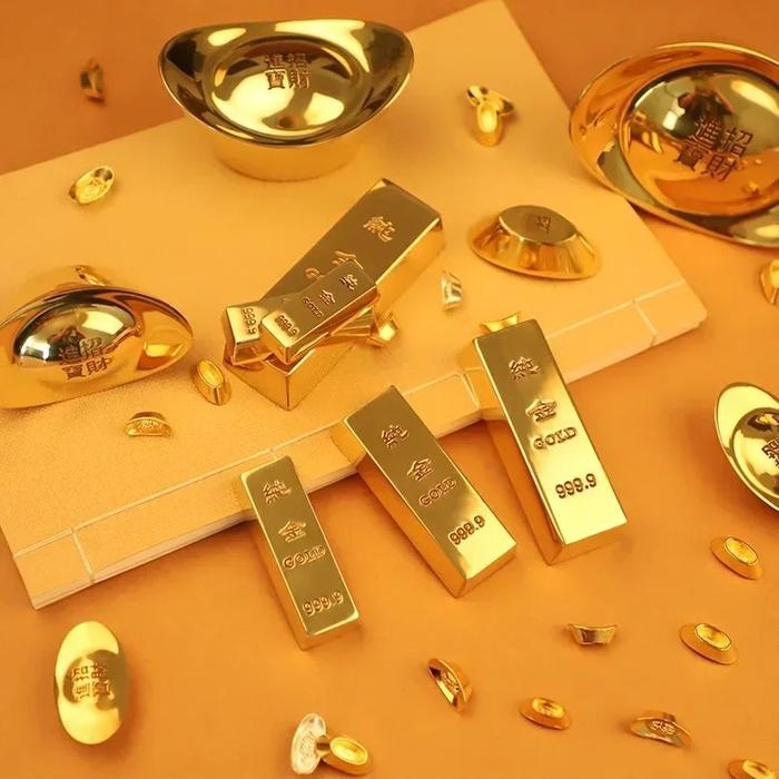 Simulasi Pirate Gold Bar Logam Batang Emas Hiasan Emas Batangan Mainan Batangan Emas