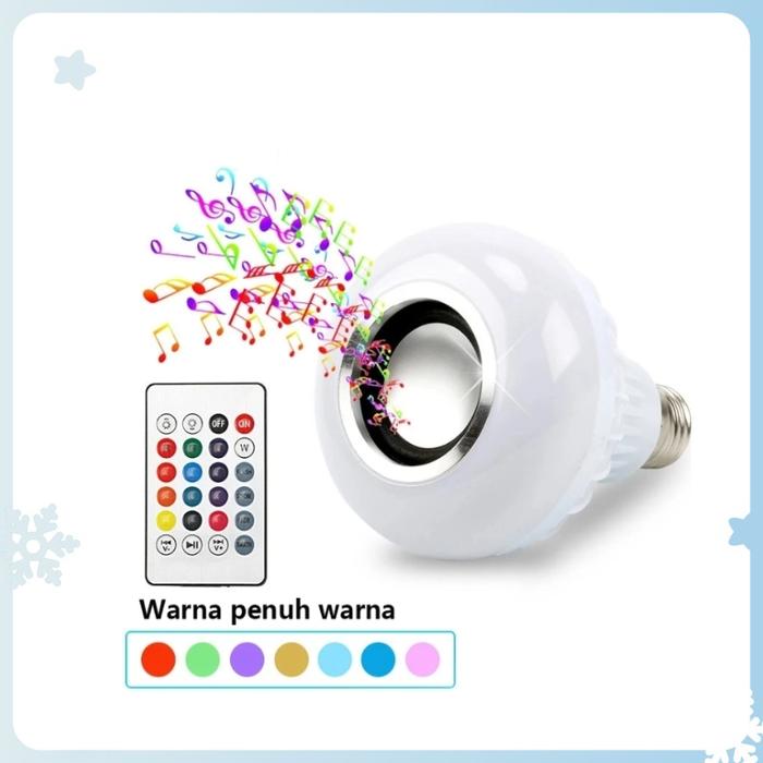 Bohlam Speaker Musik Bluetooth 2 in 1 - Lampu Speaker LED