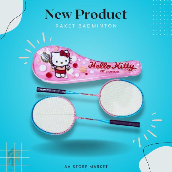 ( FREE ONGKIR ) RAKET ANAK HELLOKIT & DORAEMON ISI 2 GAGANG PENDEK