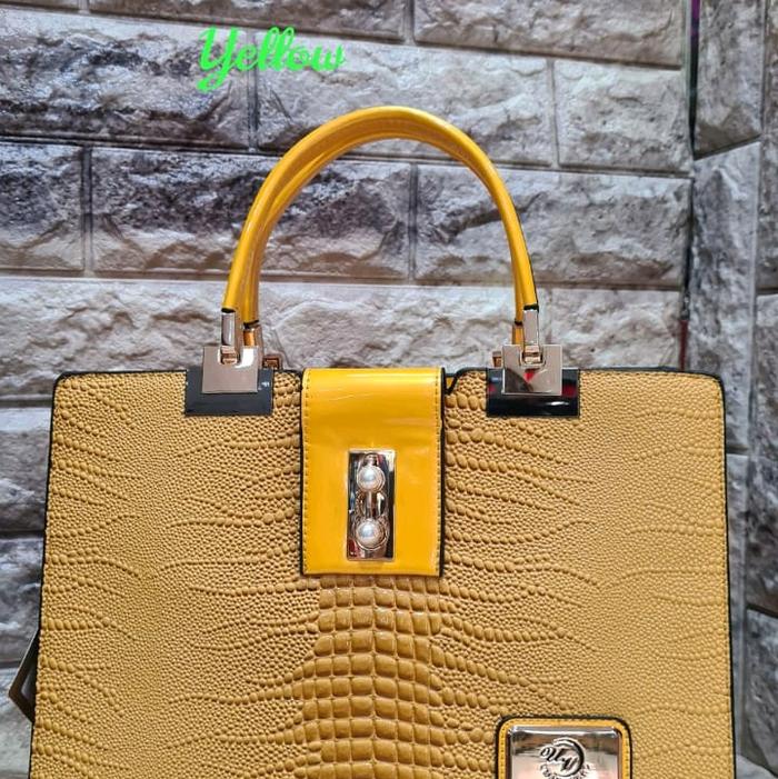 Tas UmanoVero Mutiara Croco Glossy 8598 (2 Fungsi Jinjing & Selempang) - Warna Acak