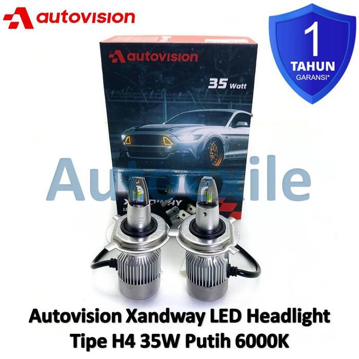 AUTOVISION XANDWAY LED H4 HIGH LOW 30/30W PUTIH 6000K LAMPU MOBIL APV AVANZA AGYA AYLA BRIO CALYA CR