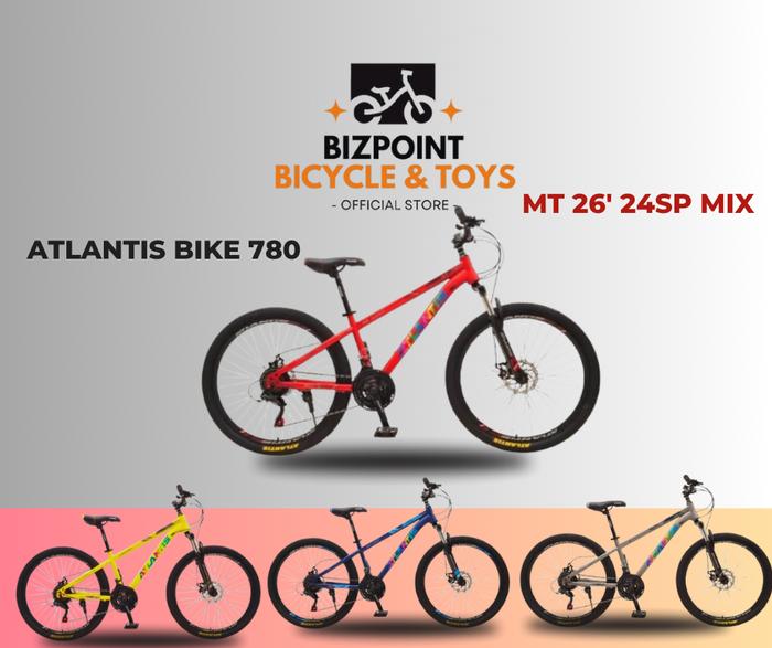Sepeda Gunung MTB Atlantis AT-780 26Inch 3X8Sp Hi-ten stell