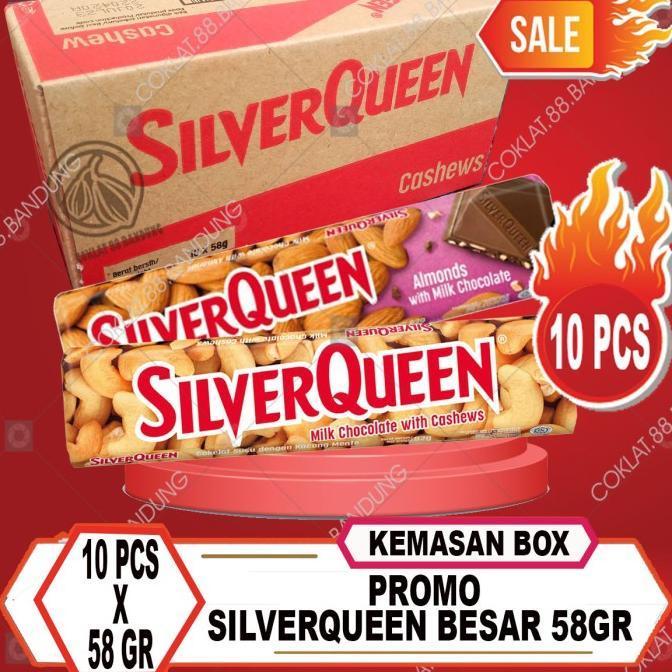 (Cooger) Cokelat Silver Queen 58G Besar 58Gr X 10 Pcs 1 Box