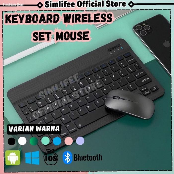 Keyboard Bluetooth dan Mouse Set Wireless Logitech Wireless 10 Inch Lightweight Portable For PC Tabl