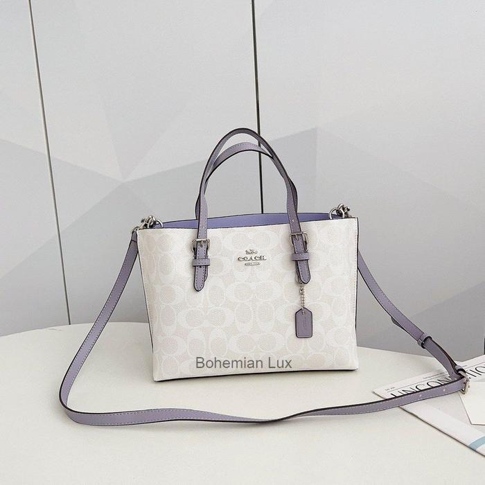 Tas Wanita COACH Mollie Crossbody Top Handle Bag In White Lilac