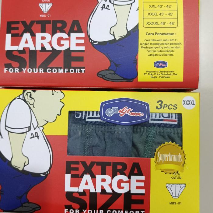 Celana Dalam Pria Laki Gt Man Mbs 01 Jumbo Isi 3 Pt Rpg / Cd Pria Gtman Jumbo B Size Cowok Dewasa Se