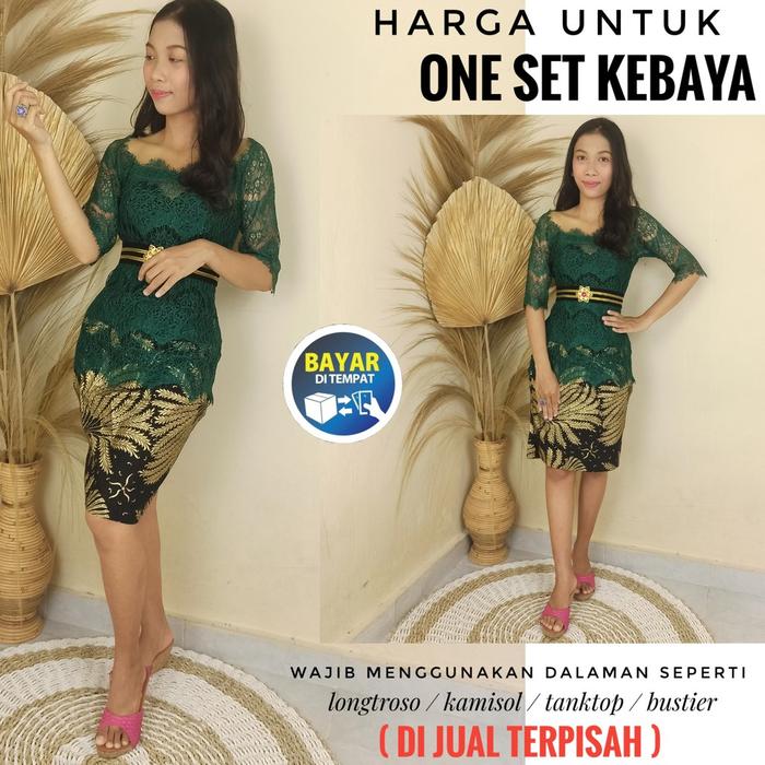 Setelan Kebaya Bali Modern 2021 Modifikasi Serena Dan Rok Katun Batik Pendek Bali Wisuda Pengantin C
