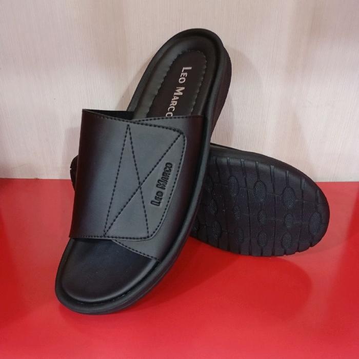 Leo Marco Sandal Slip On Pria Ukuran 39-43 Desain Nyaman dan Tahan Lama Cocok untuk Aktivitas Sehari