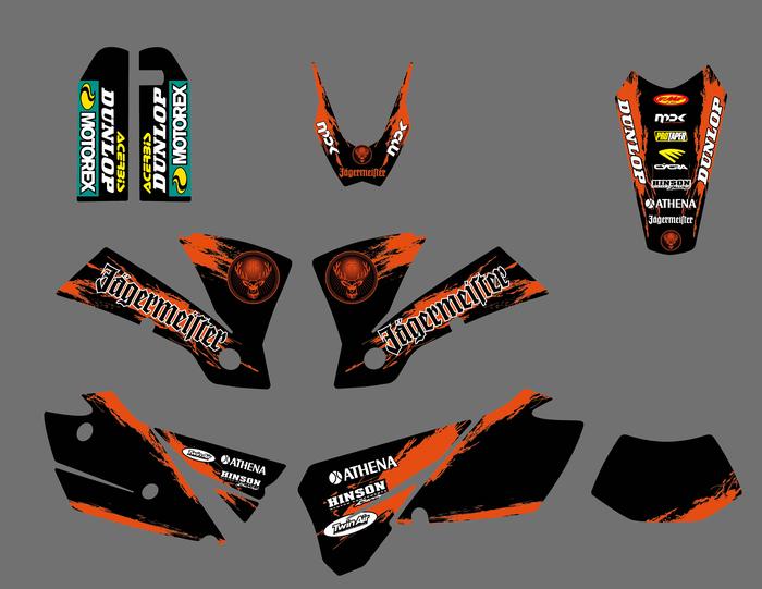 For KTM EXC 125 200 250 300 400 450 525 2004 Decal Sticker Kit
