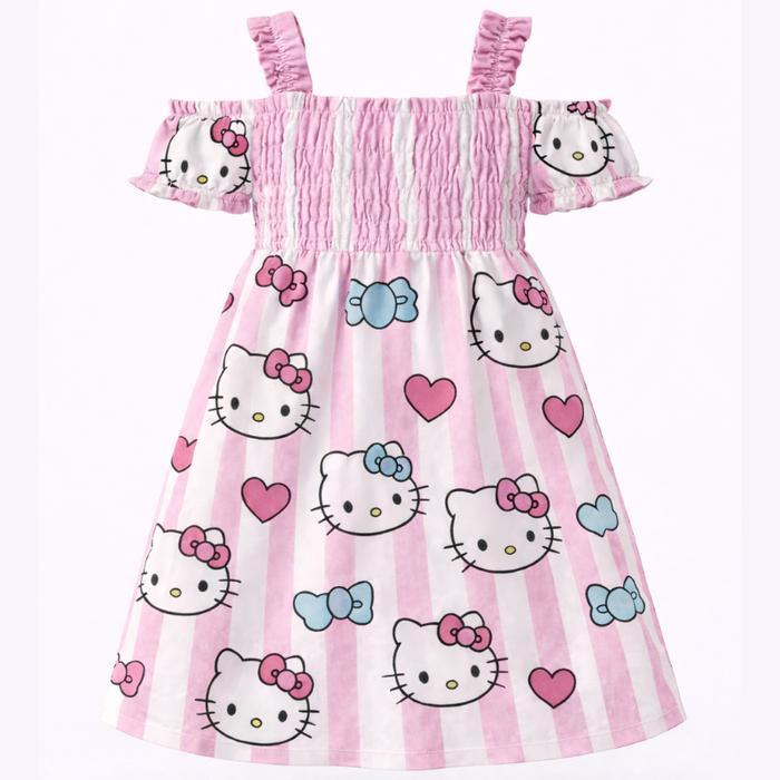 SPECIAL Dress Anak Perempuan Hello Kitty | Baju Anak Lucu & Nyaman | Usia 1–8 Tahun cotton Gamis Bin
