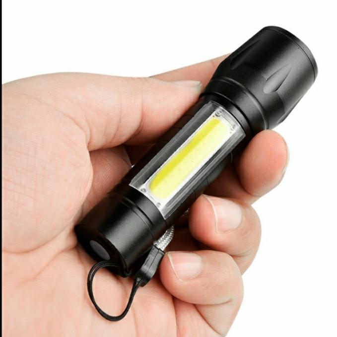 Senter Swat Mini Zoom Senter Police LED COB Recaharger