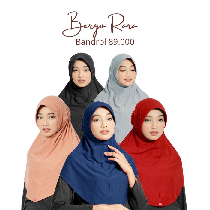 Bergo Rara Dauky Hijab bergo dewasa kerudung langsungan serut belakang hijab instan