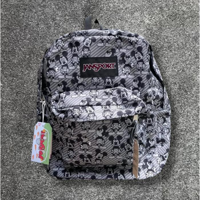 Jansport Tas JS PREMIUM Motif Miky Mouse Bacpack Tas Sekolah Ransel Wanita Stylish Serbaguna