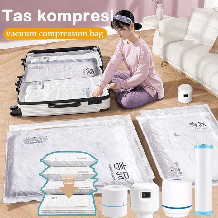 Tas penyimpanan vakum / tas vakum pakaian / kantong plastik vakum bepergian
