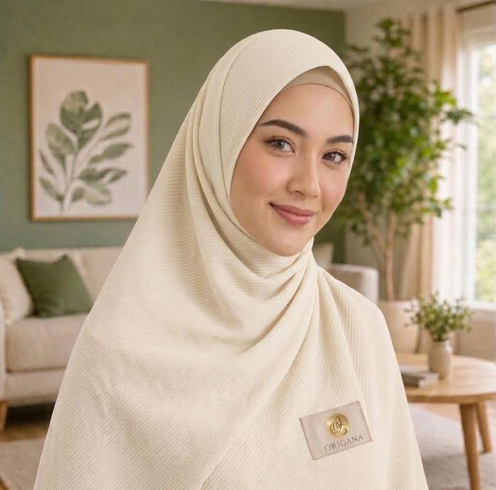 Origana - Hijab Pashmina Syar'i dan Modern - Ester Cream