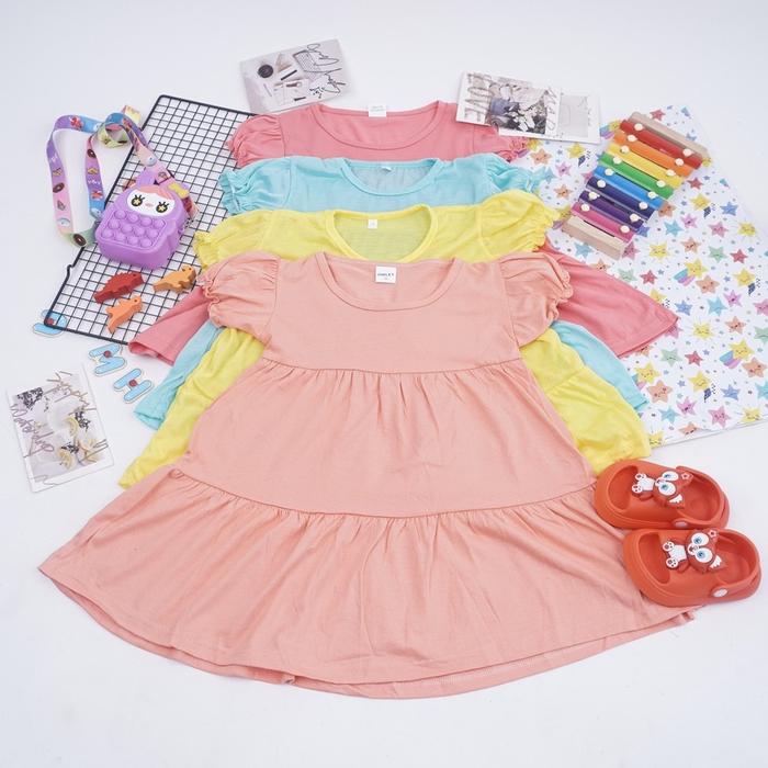Baby Dress YUKI 0-4 Tahun Daster Anak Perempuan Susun Bayi Newborn Balita Batita Lucu Cute Princess 