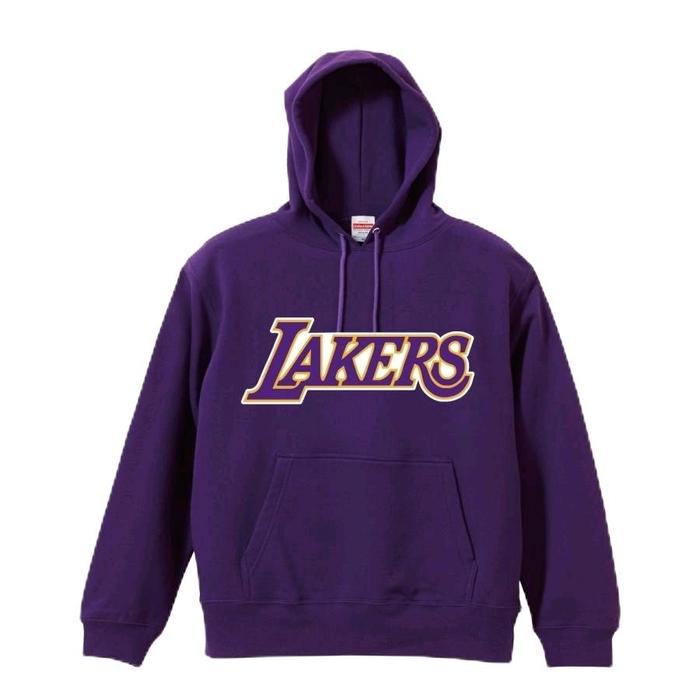 Hoodie Big Size Lakers Fleece Premium | Sweater Jumbo Unisex Hitam Ungu Mustard Korean Style Streetw