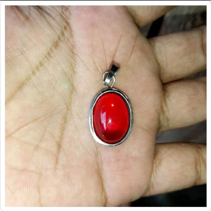 BATU MERAH DELIMA LIONTIN MERAH DELIMA Monel