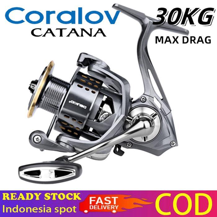 new - coralov reel pancing asli besi fishing reel 30kg da2000 - 7000 fishing reel spinning reel gaya