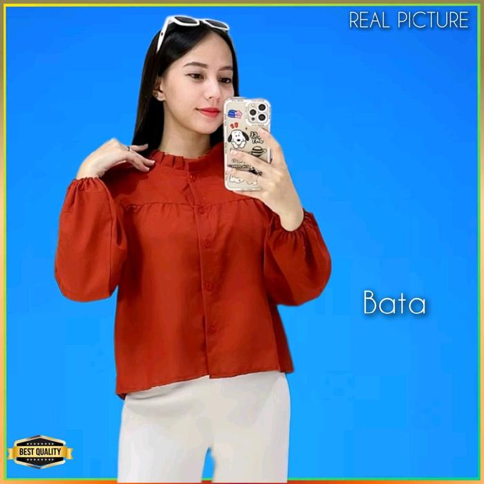 Pakaian & Pakaian Dalam Wanita / Atasan Wanita / Blus & Kemeja TM034 Tunik Bata