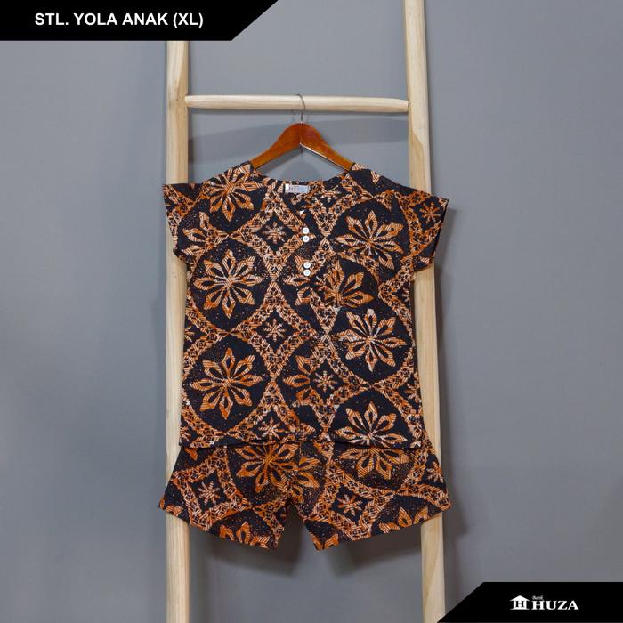 Batik Huza Kids Setelan Celana Pendek Stl Yola Anak (XL)