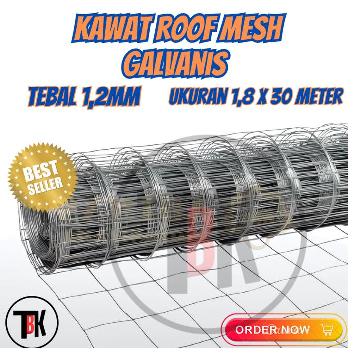 WireMesh Galvanis Tebal 1,2mm | Ukuran 1,8 x 30 Meter