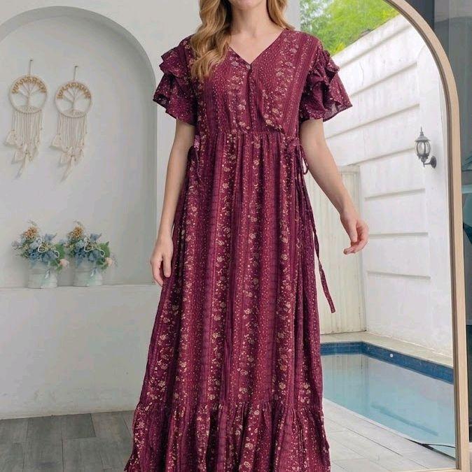 BISA COD GALERIAZKIYA DASTER KIMONO SESILIA / DASTER KIMONO RUFFLE LONG MOTIF KEKINIAN BUSUI JUMBO/ 