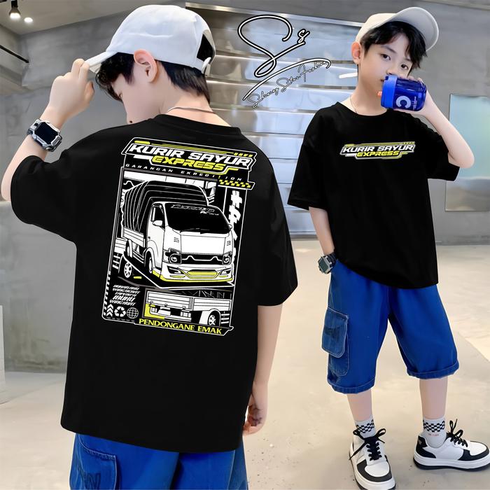 T-SHIRT KAOS ANAK TRUK KURIR SAYUR EXPRESS KAOS TRUK KAOS ANAK TRUK OLENG