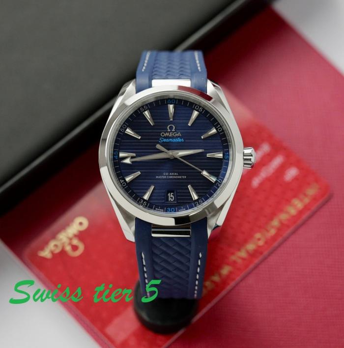 SEAMASTER AQUATERRA SWISS TIER 5OmegaSeamasterAqua-Terra GMT Blue Replica Watches VS Factory 41mm