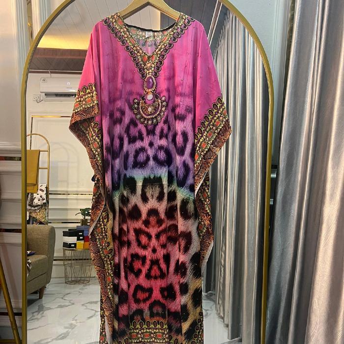 PREMIUM (READY) terjamin Dress Kaftan India Silk Semi Sutra terlaris