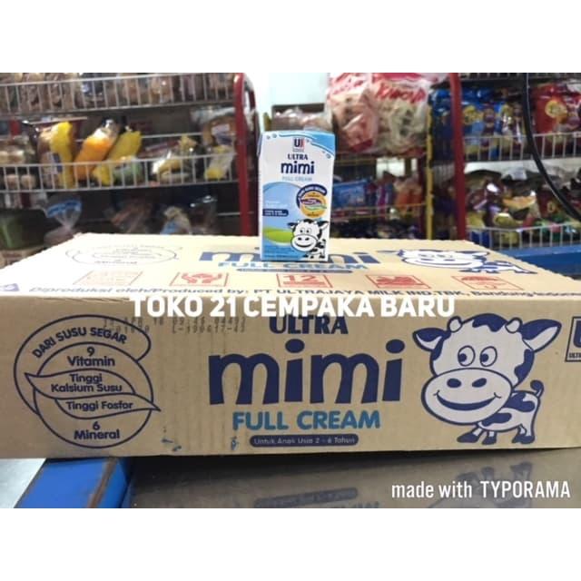 Susu UHT Ultra Mimi FULL CREAM 125ml 1 KARTON | Susu Krim Putih 125 ml