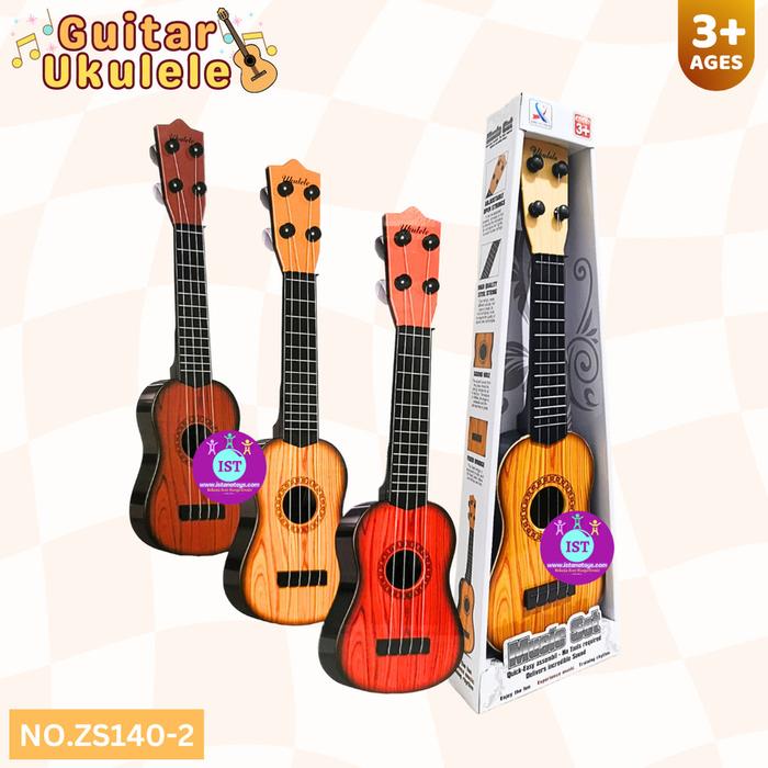 Mainan Anak Guitar Ukulele Music set Gitar Kecil Edukasi Musik ZS140-2