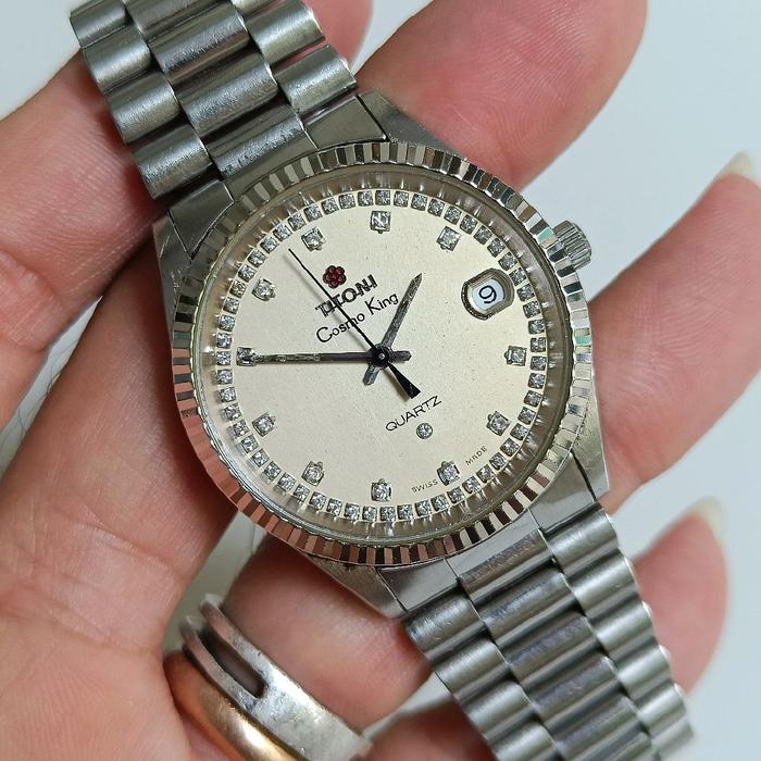 Titoni Cosmo king quartz president original TQ707 bekas bagus normal semua siap pakai