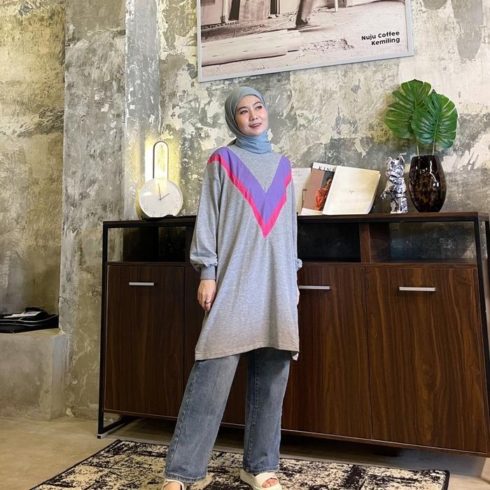 Fash - 1137 Tunik Kaos Modis Wanita