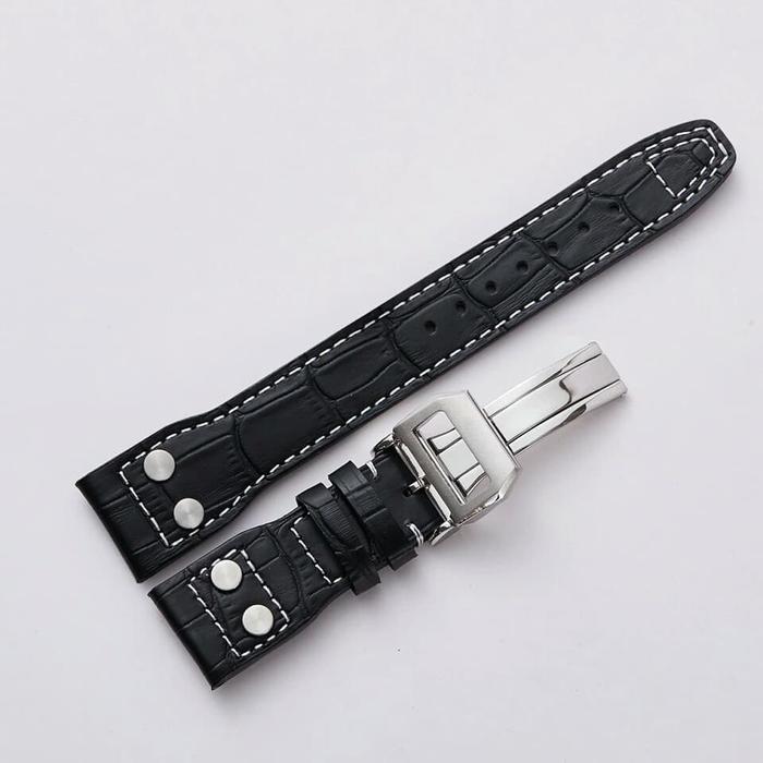 Best 22Mm Iwc Mark 17 Leather Strap Tali Jam Tangan Kulit Asli Iwc