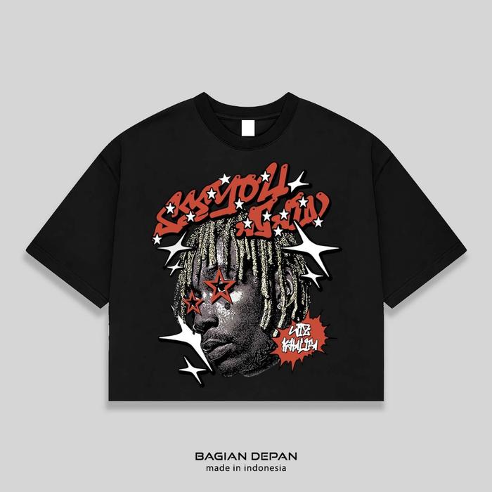 T-Shirt Boxy Oversized Wiz Khalifa Pria Dan Wanita Bahan Premium 30s