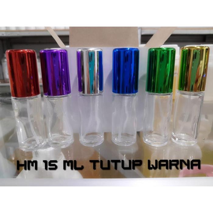 BOTOL HM 15 ML TUTUP WARNA/ SP 15 ML ( PER LUSIN )