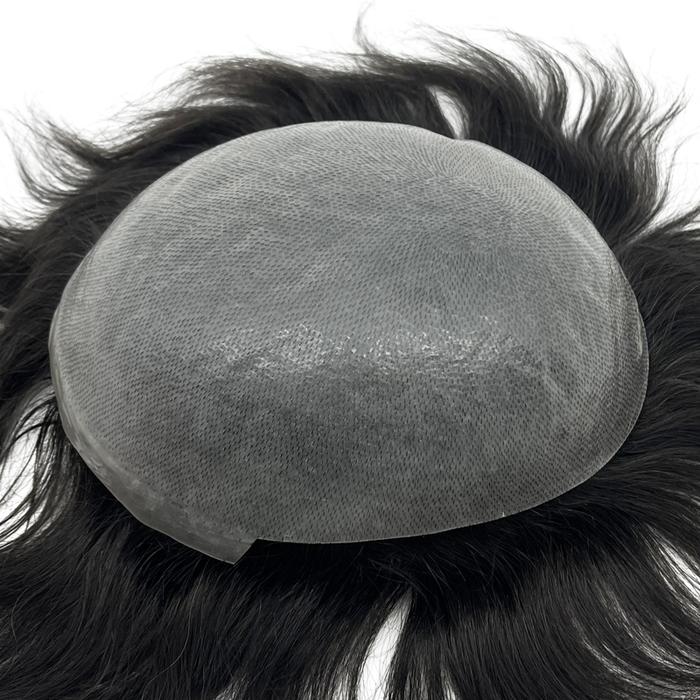 Kulit Tipis Dasar Rambut Palsu 100% Penggantian Rambut Manusia Sistem