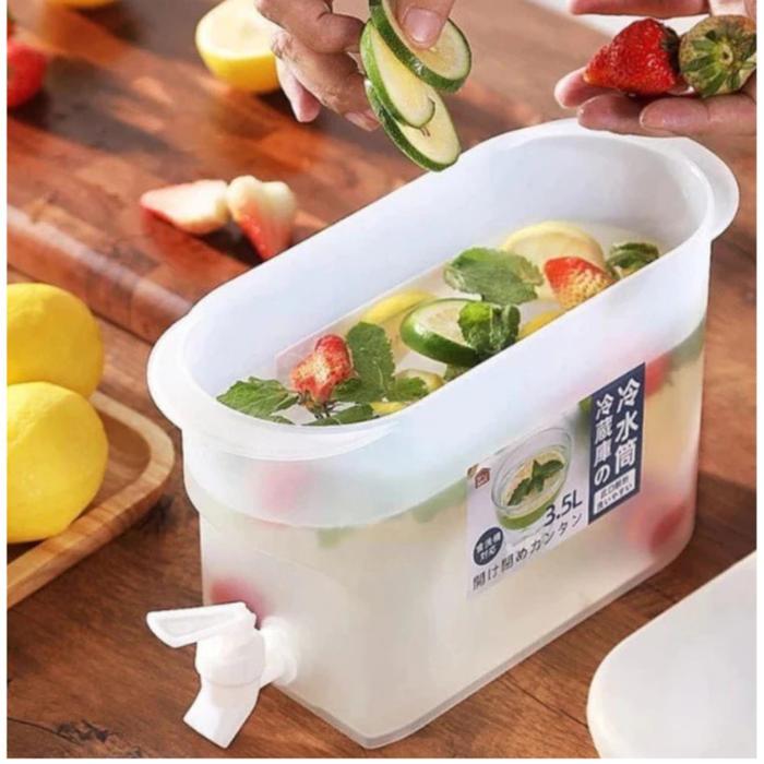 Dispenser Kulkas Mini 3.5 Liter / Tempat Air Kran 3,5 Liter / Teko Air Portable / Dispenser Jus Port