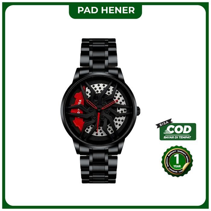 Jam Tangan Analog Unisex Pad Hener Mars Stainless Steel Tahan Air Original untuk
