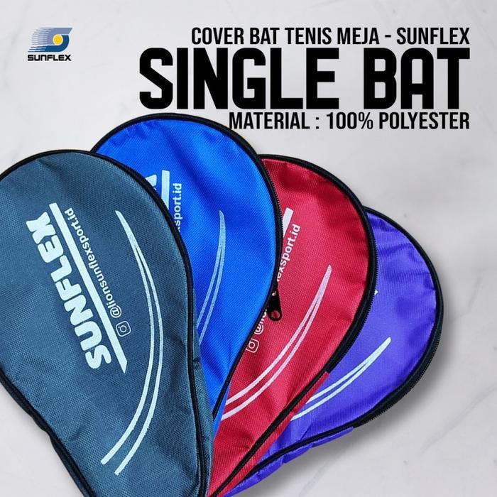 Cover Bat Lion SUNFLEX Tas Bet Tenis Meja Pingpong - Merah