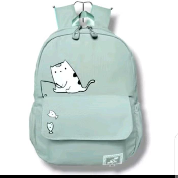 Tas ransel silver girl original backpack laptop anak sekolah perempuan SD SMP cantik lucu imut kuat 