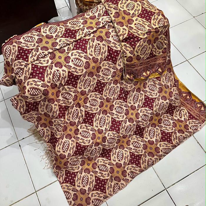 Kamen sutra Paris set selendang Kamen batik set selendang Kamen lembaran batik